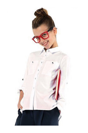 Блуза для девочек Юные Фантазёры (Россия) Белый 4061-10К