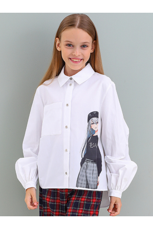 Блуза для девочек Noble People (Россия) Белый 29503-554-5