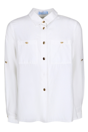 Блуза для девочек Юные Фантазёры (Россия) Белый 4061-10Ф