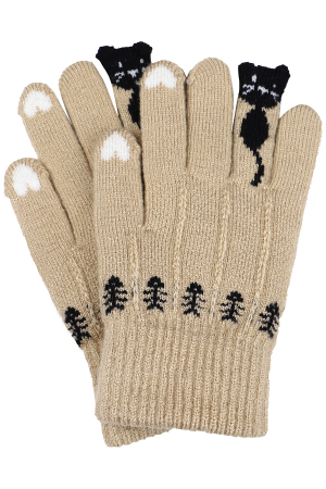 Перчатки для девочек Laddobbo (Китай) Бежевый AP-37882-13-2