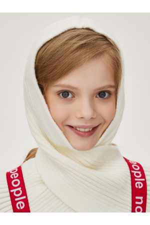 Шапка-шарф для девочек Noble People (Россия) Белый 29515-2831-9