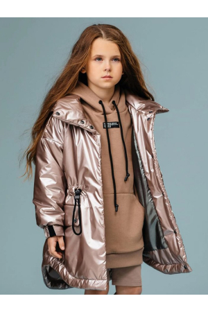 Куртка для девочек GnK (Россия) Коричневый С-742/38