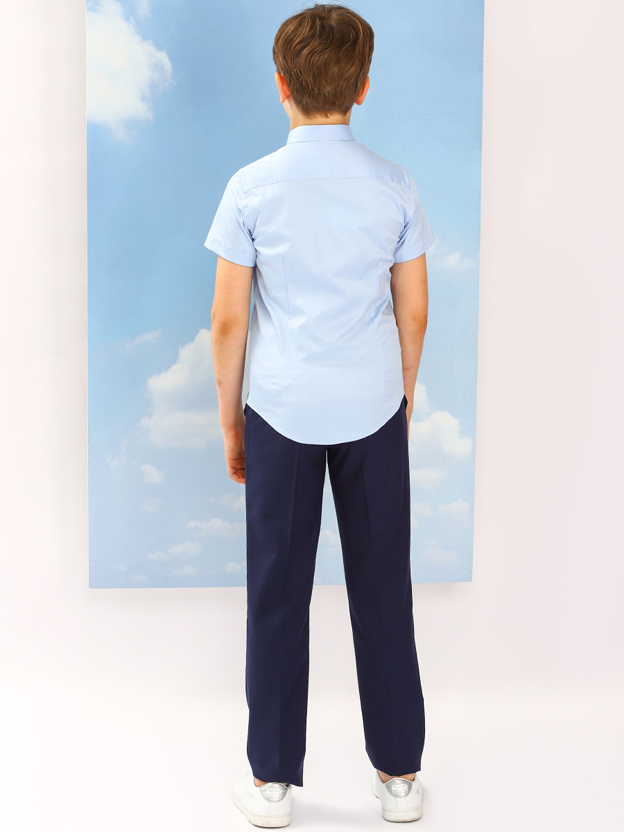 Рубашка Noble People, размер 122, цвет голубой 19003-369CEY - фото 2