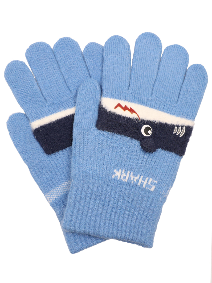 Перчатки Multibrand, размер 17-20, цвет голубой