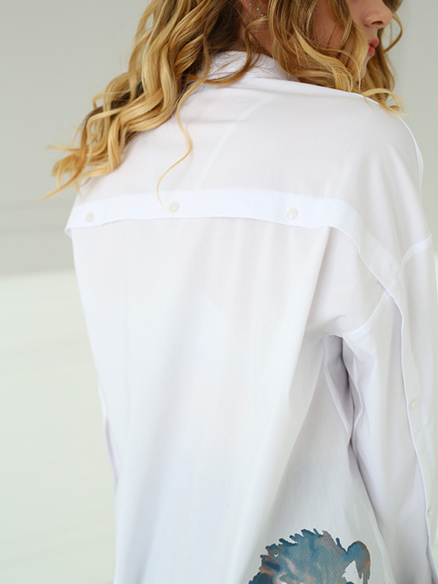 Блузка UNONA DART, размер 12, цвет белый 5084-5 - фото 3