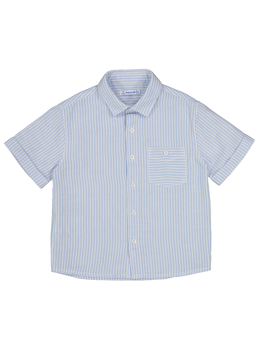 Рубашка Mayoral, размер 122, цвет голубой
