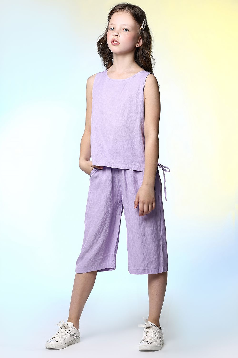 Майка+шорты Noble People, размер 98-104, цвет фиолетовый
