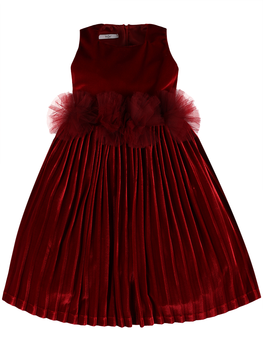 Платье Y-clu', размер 4 года, цвет красный YFBF24A451 SP - фото 1
