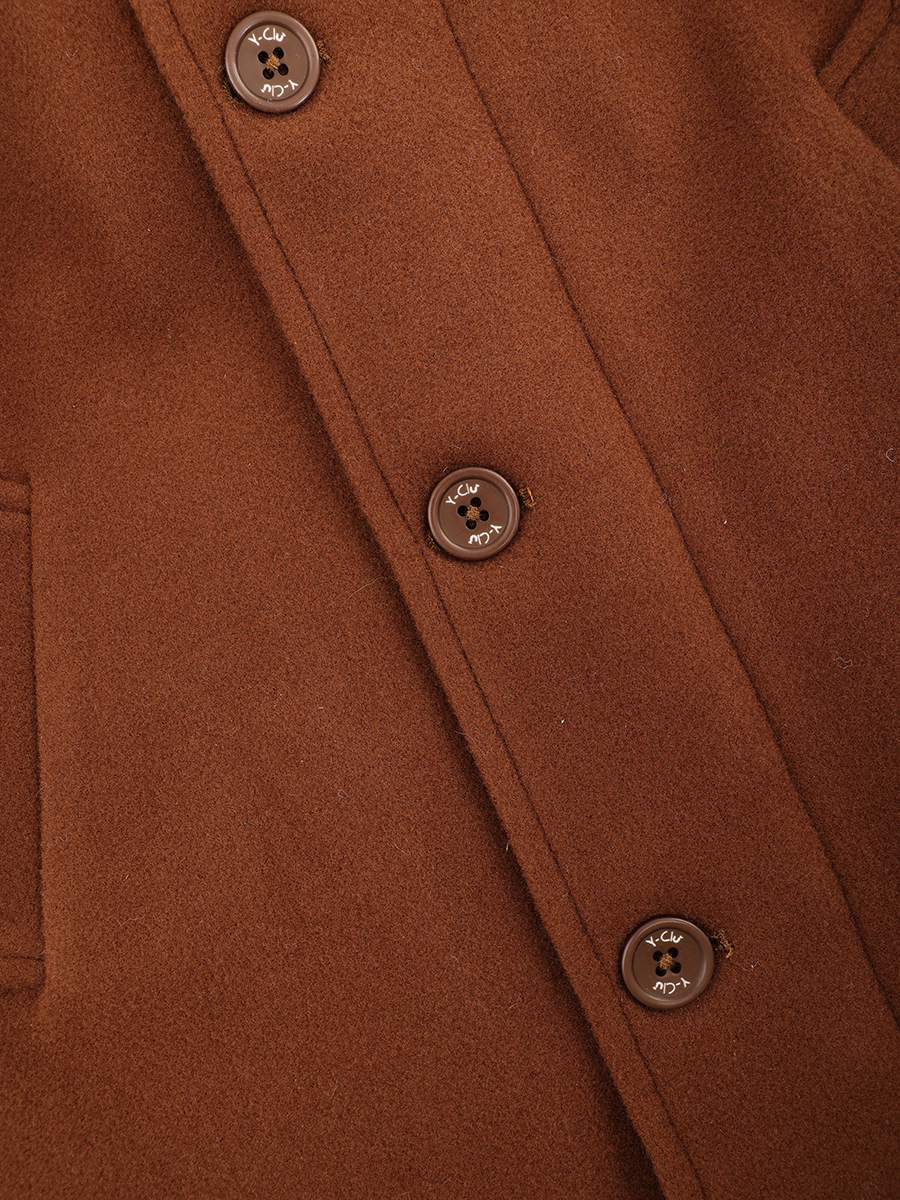 Пальто Y-clu', размер 7, цвет коричневый BYB10420 - фото 2