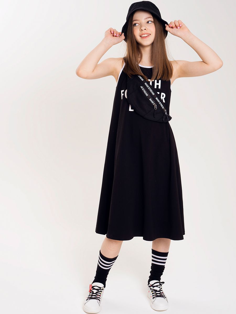 Платье Gaialuna, размер 134, цвет черный G3129 - фото 5