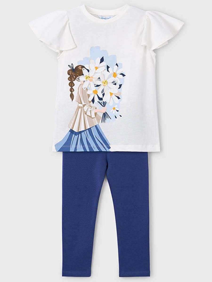 

Футболка+леггинсы, Синий, Футболка+леггинсы