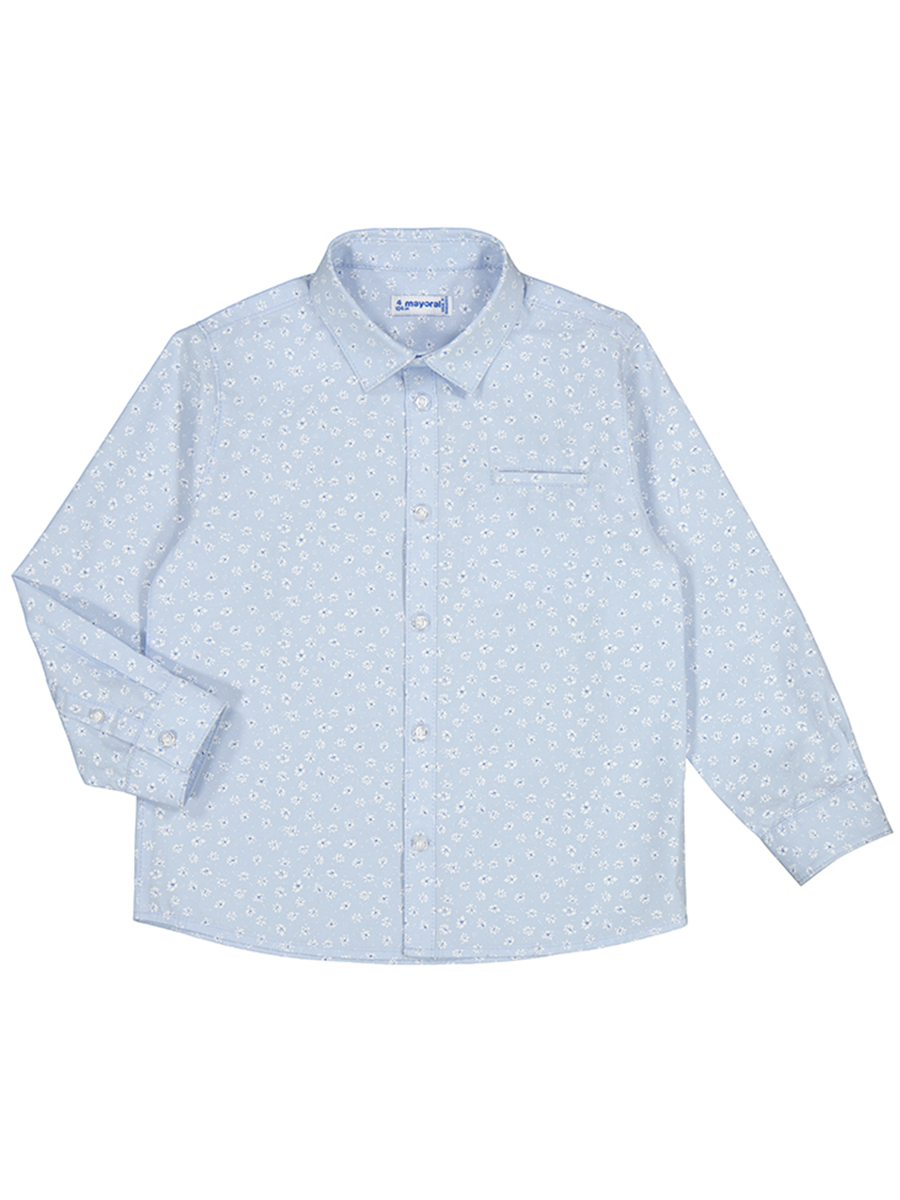 Рубашка Mayoral, размер 122, цвет голубой 3.124/40 - фото 2