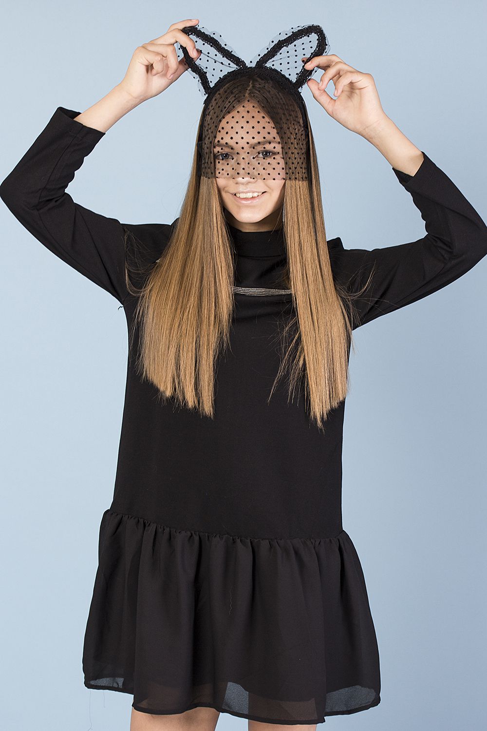 ⭐ Купить платье для девочки «Gaialuna», размер 152, чёрной окраски ...