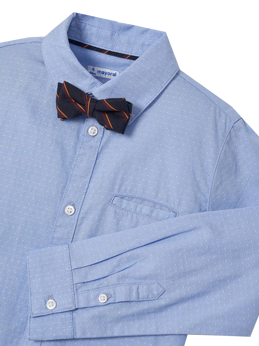 Рубашка Mayoral, размер 7, цвет голубой 4.184/59 - фото 3