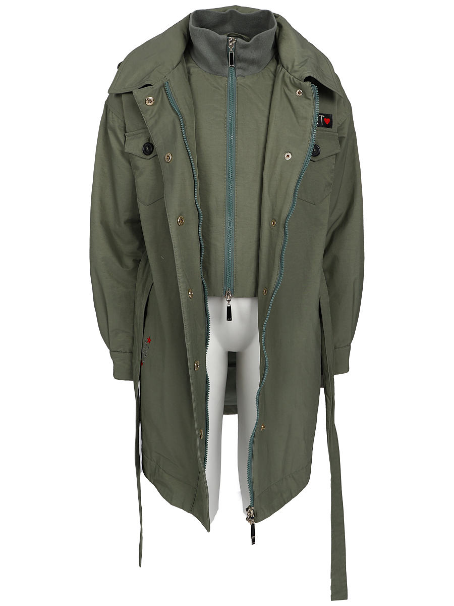 Пальто Laddobbo, размер 158, цвет зеленый ADJG38SS22-30 - фото 7