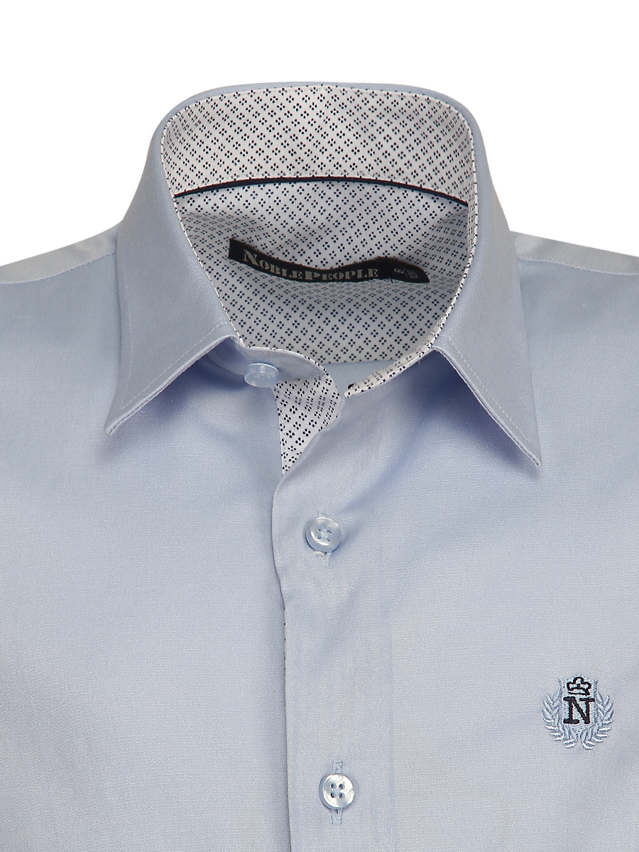 Рубашка Noble People, размер 122, цвет голубой 19003-369CEY - фото 5