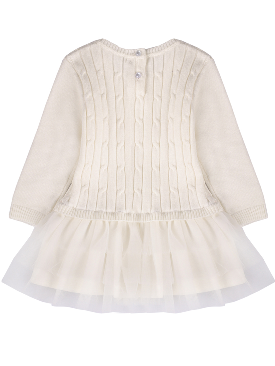 Платье Y-clu', размер 1,5 года, цвет белый YFNF24A525 - фото 2