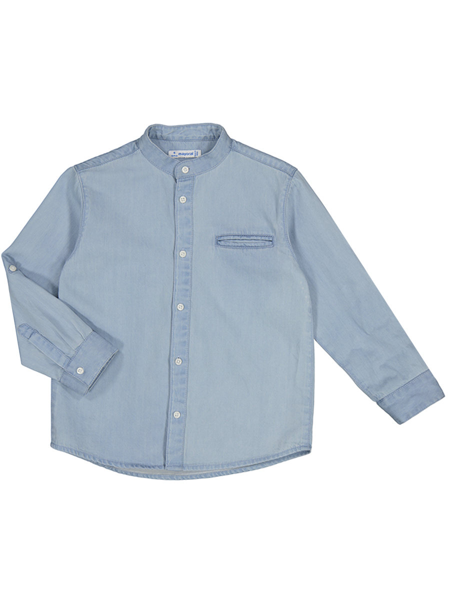 Рубашка Mayoral, размер 122, цвет голубой 3.125/5 - фото 1