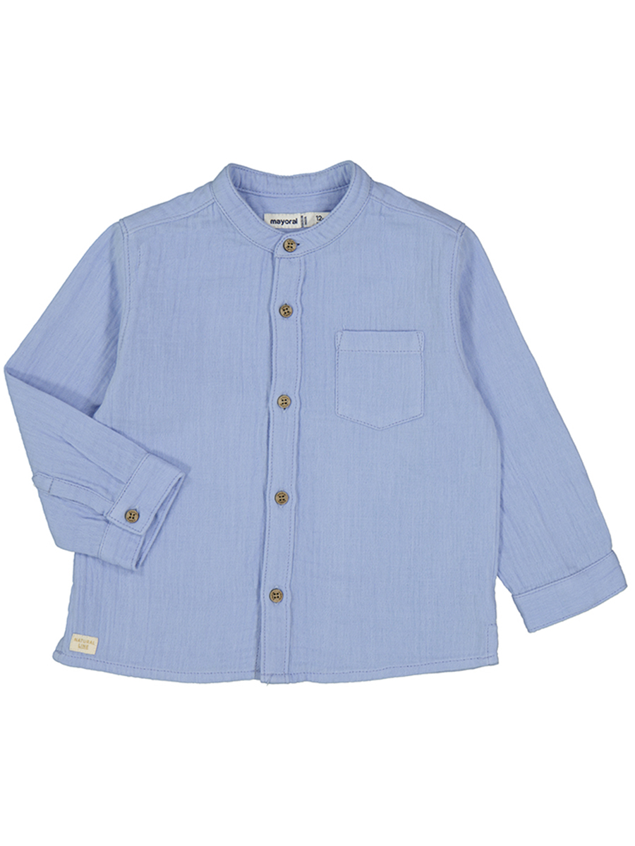 Рубашка Mayoral, размер 92, цвет голубой