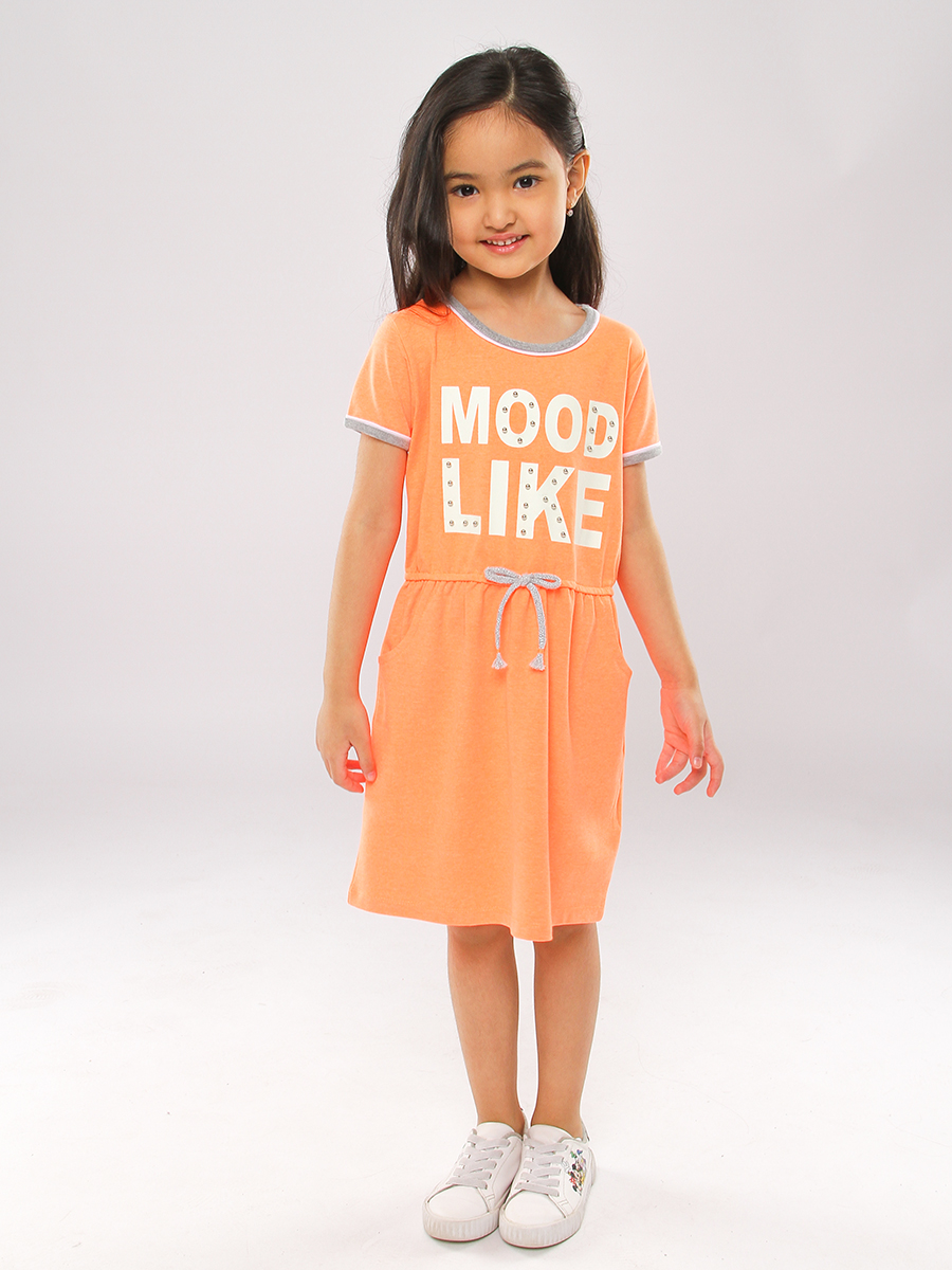 Платье Laddobbo, размер 92, цвет оранжевый ADG54200-455 - фото 3