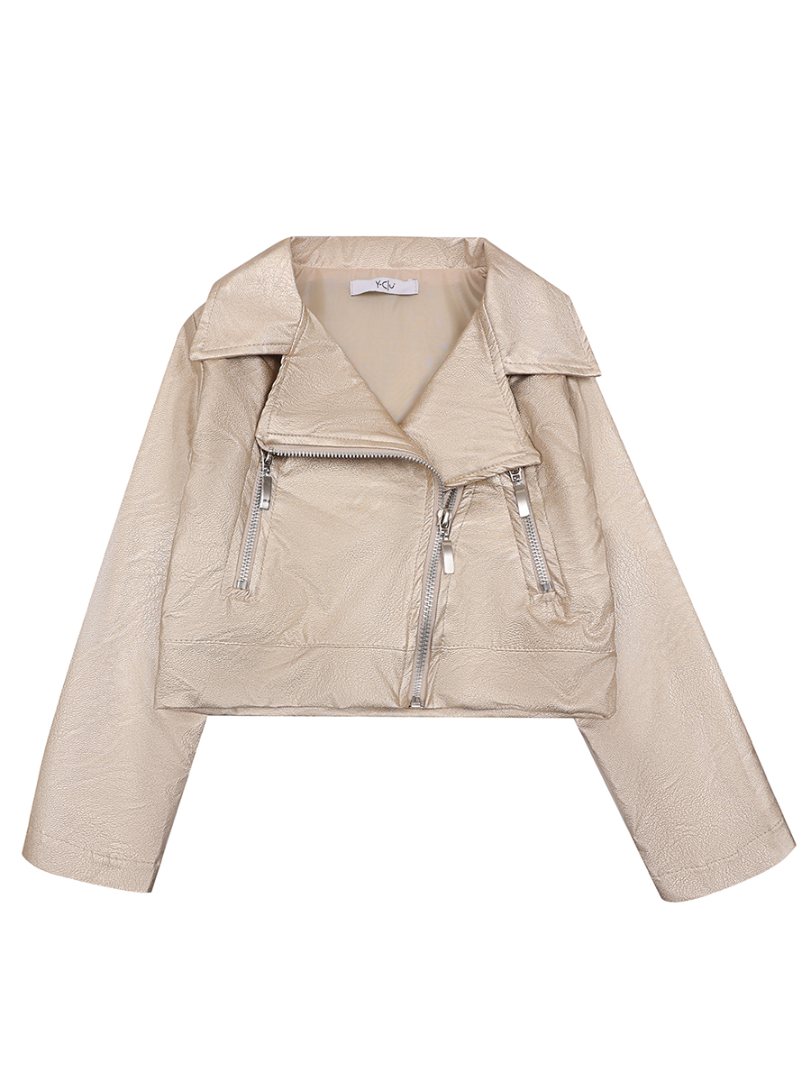 Куртка-косуха Y-clu', размер 4 года, цвет бежевый YB21501 - фото 2