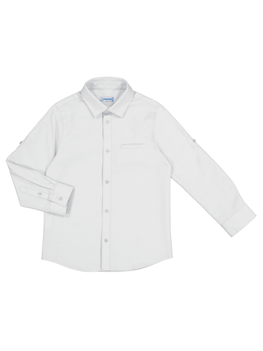 Рубашка Mayoral, размер 98, цвет белый 140/70 - фото 3