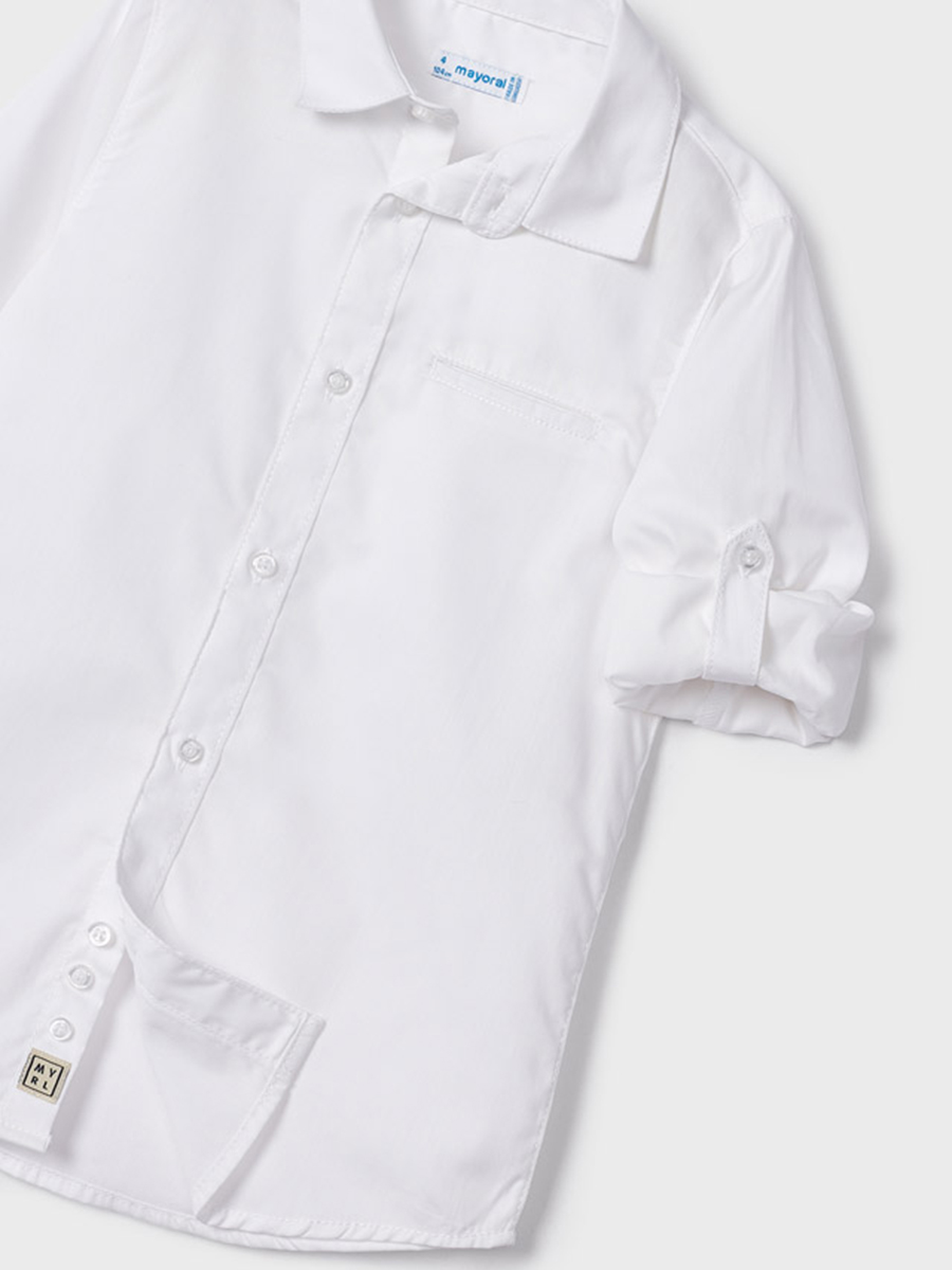Рубашка Mayoral, размер 98, цвет белый 140/70 - фото 6