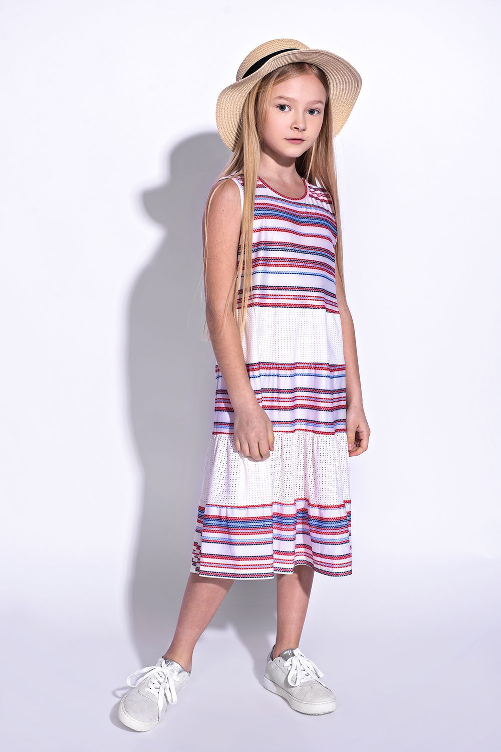 Платье Y-clu', размер 128, цвет разноцветный - фото 4