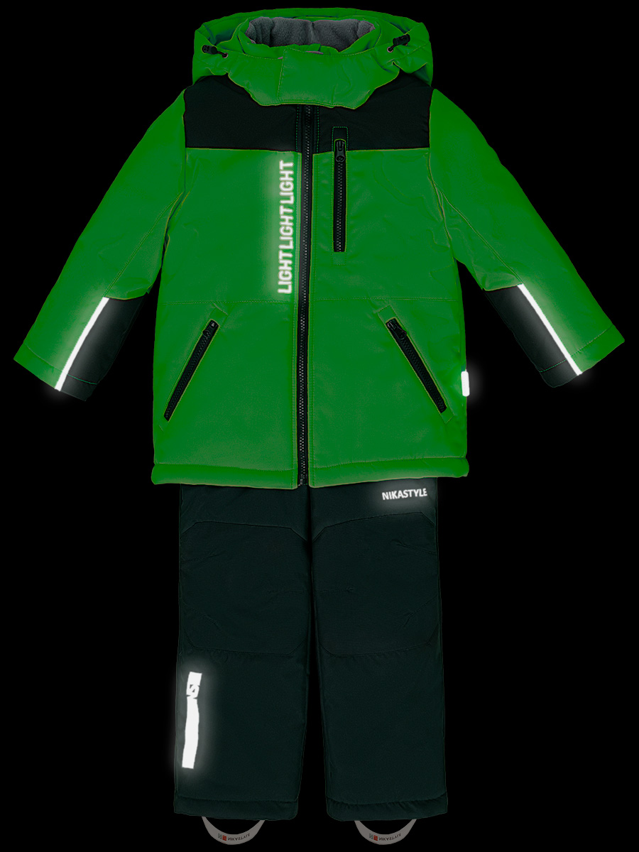 Куртка+полукомбинезон Nikastyle, размер 7, цвет зеленый 7з0522 Куртка+полукомбинезон - фото 8
