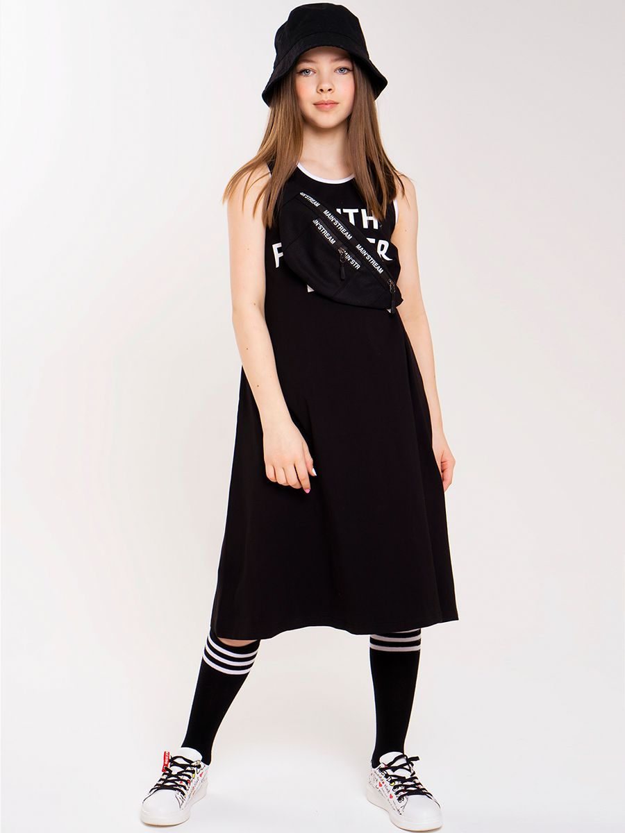 Платье Gaialuna, размер 134, цвет черный G3129 - фото 6