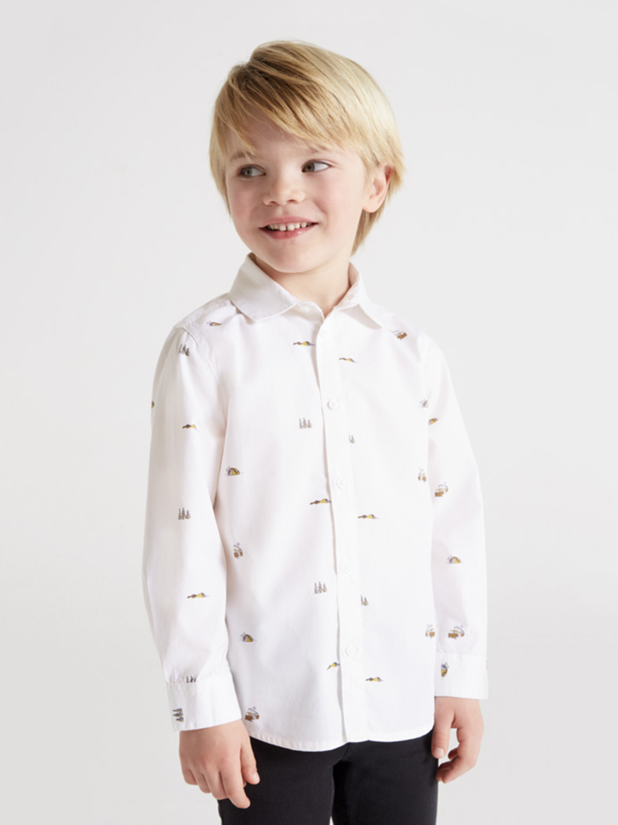 Рубашка Mayoral, размер 7, цвет белый 4.186/48 - фото 1
