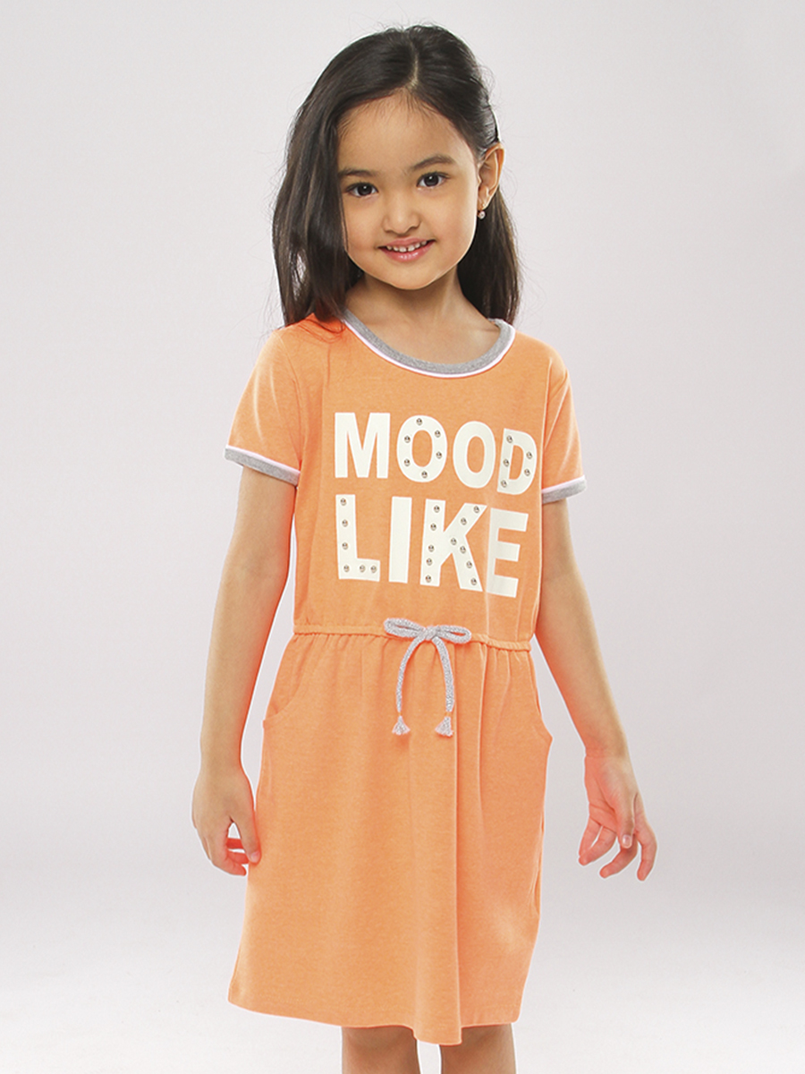 Платье Laddobbo, размер 92, цвет оранжевый ADG54200-455 - фото 1