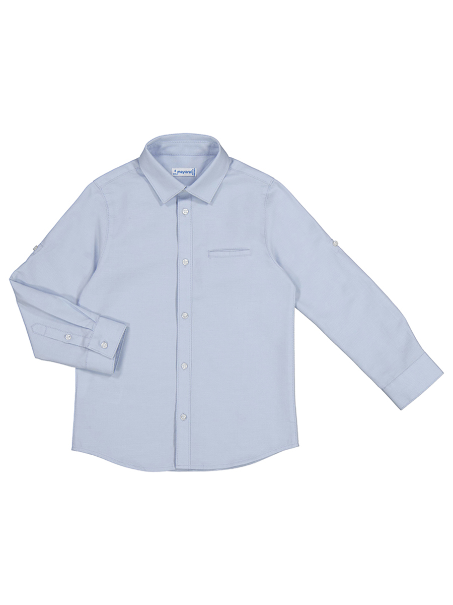 Рубашка Mayoral, размер 104, цвет голубой 140/71 - фото 1