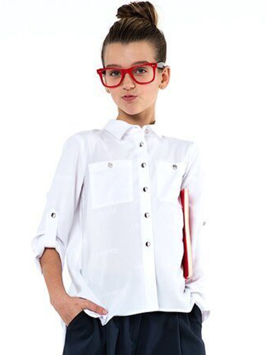 Блуза Юные Фантазёры, размер 128, цвет белый