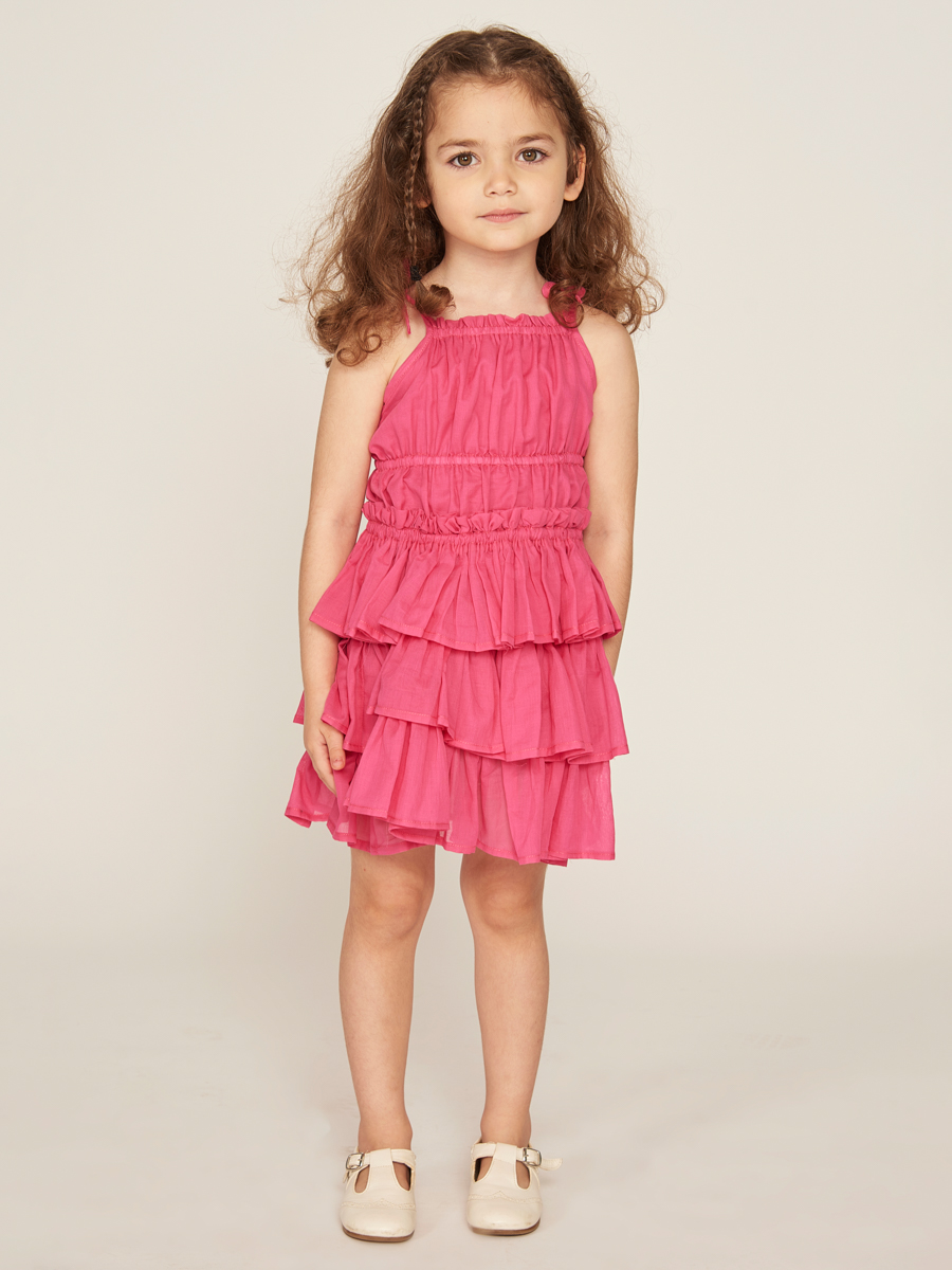 Платье Y-clu', размер 4 года, цвет розовый YB21464 - фото 1