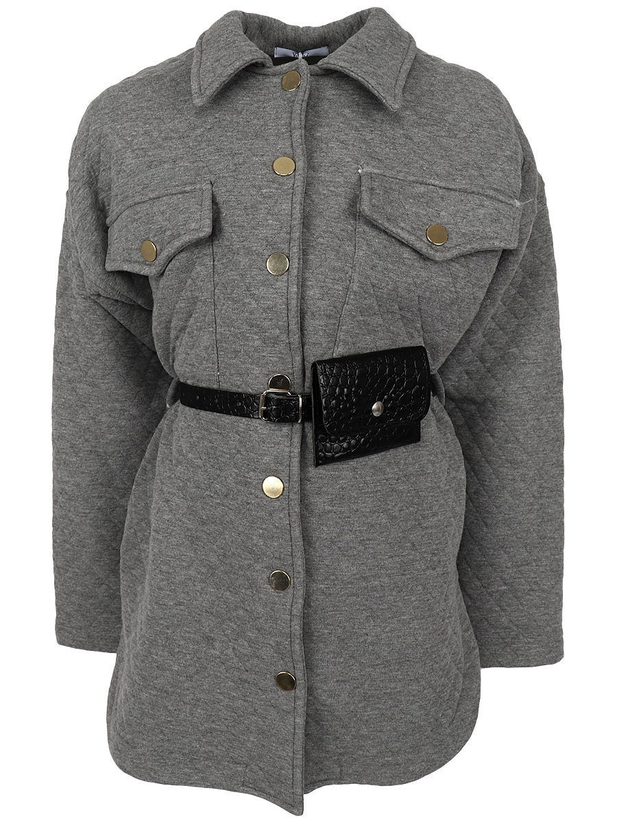 Пальто Y-clu', размер 128, цвет серый Y16042 - фото 3
