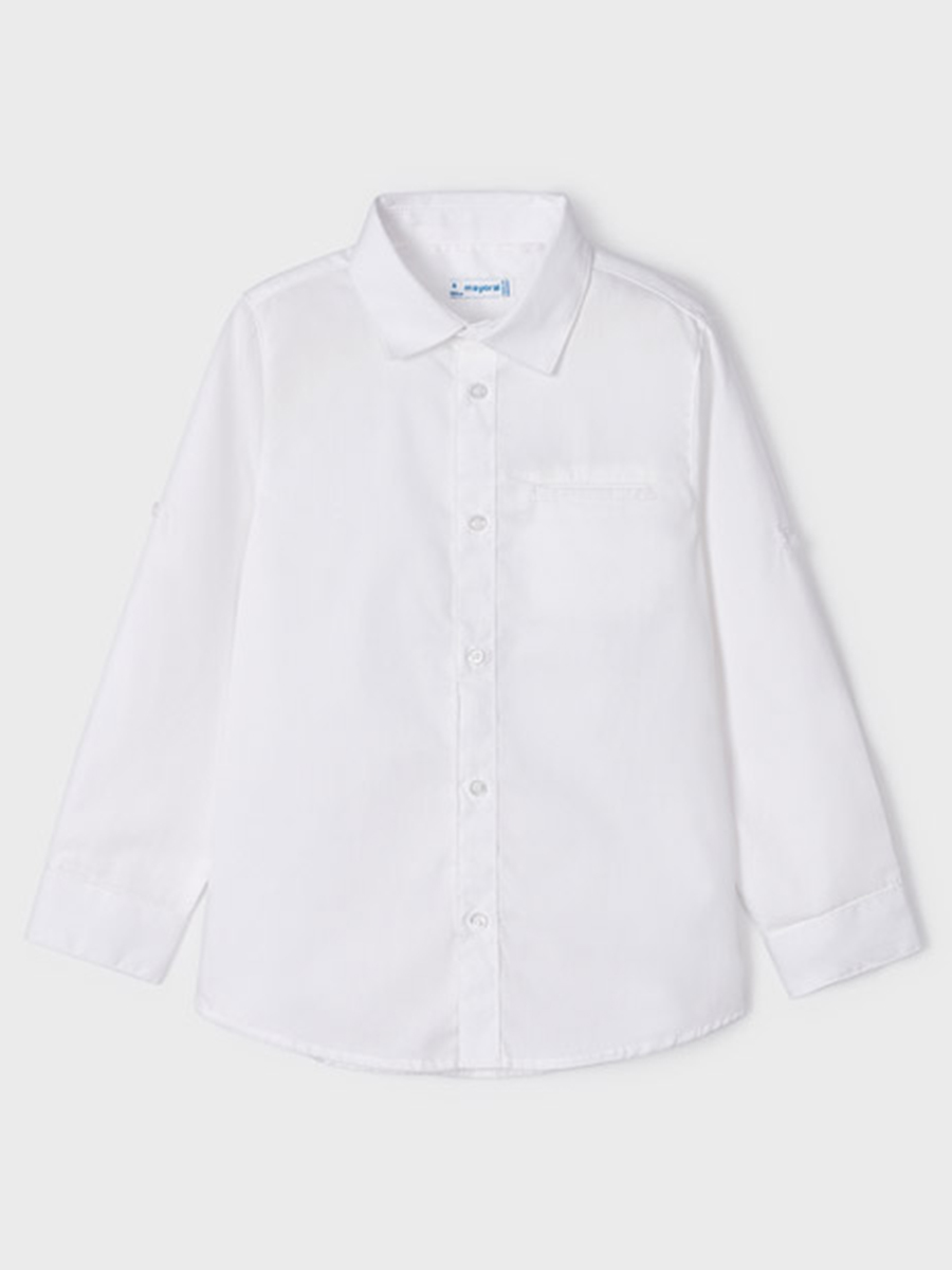 Рубашка Mayoral, размер 98, цвет белый 140/70 - фото 4