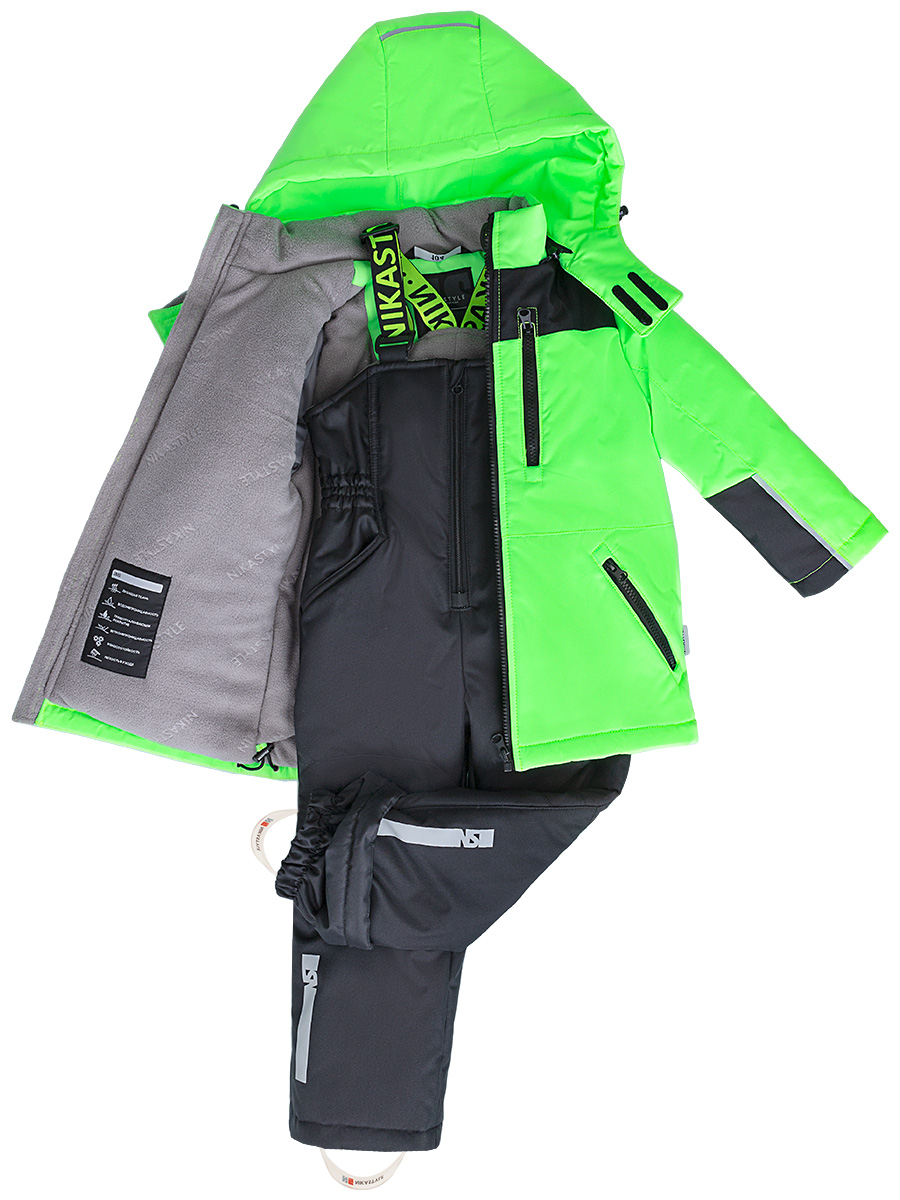 Куртка+полукомбинезон Nikastyle, размер 7, цвет зеленый 7з0522 Куртка+полукомбинезон - фото 4