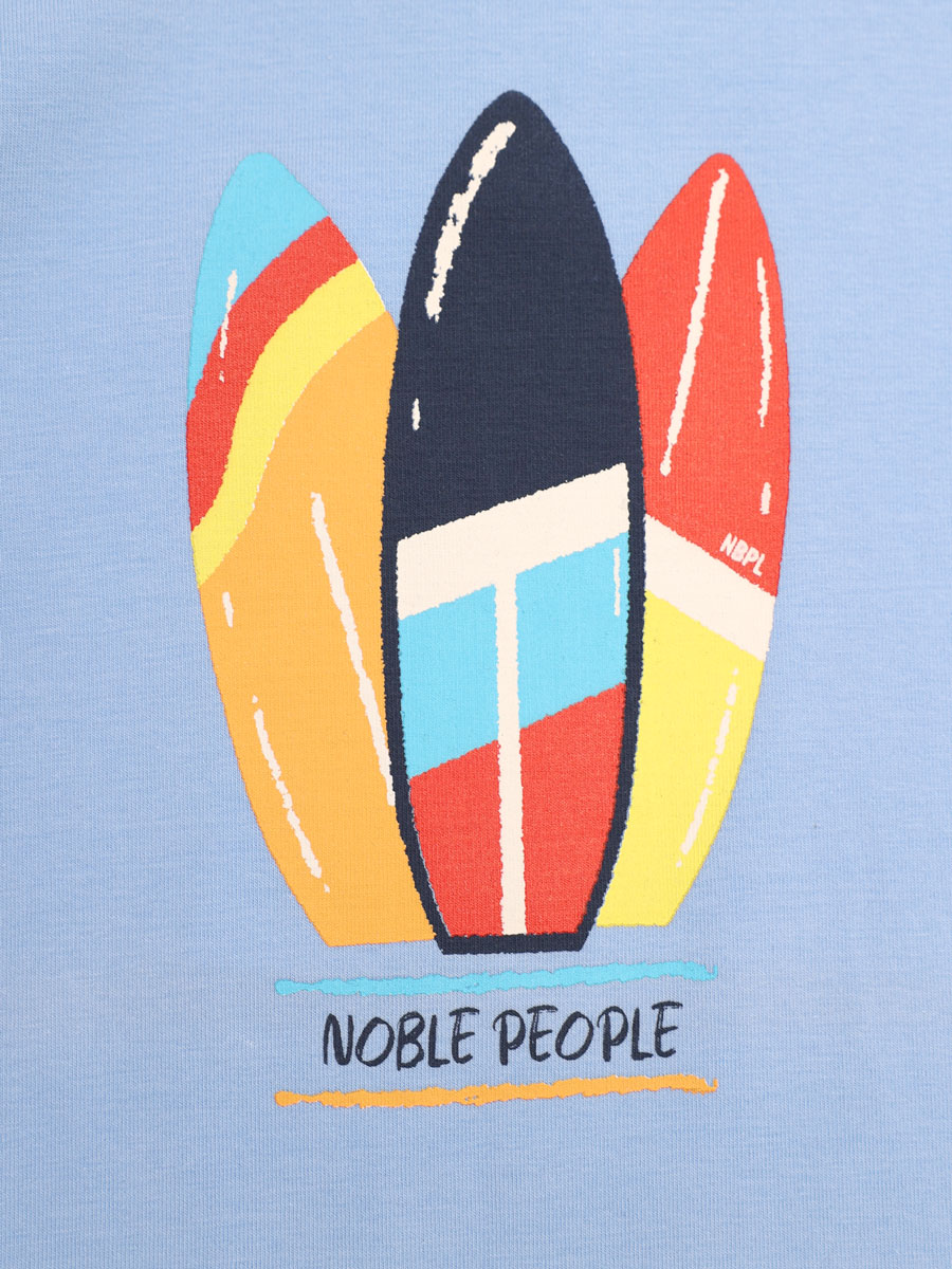 Футболка Noble People, размер 7, цвет голубой 18616-181-19 - фото 7