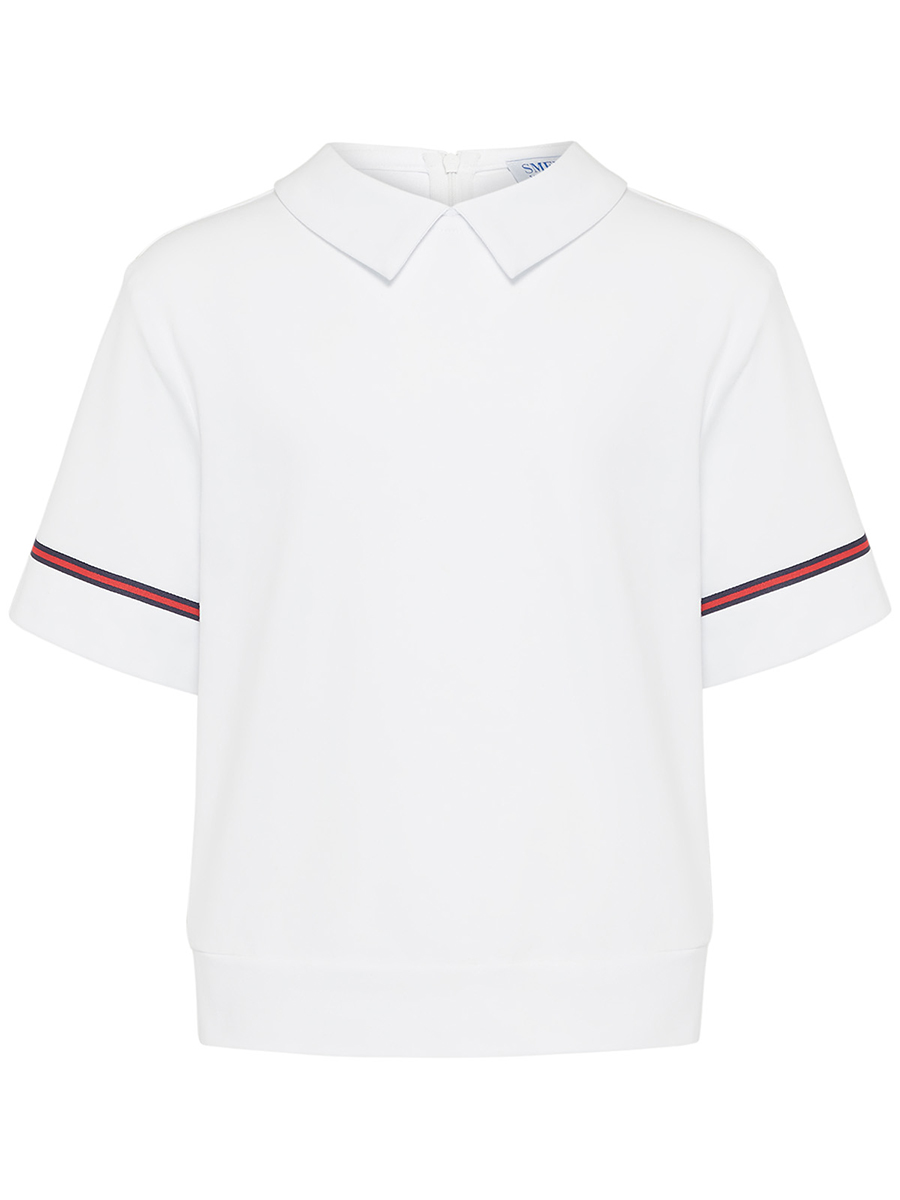 Блуза Смена, размер 134 (64), цвет белый 11546 - фото 5