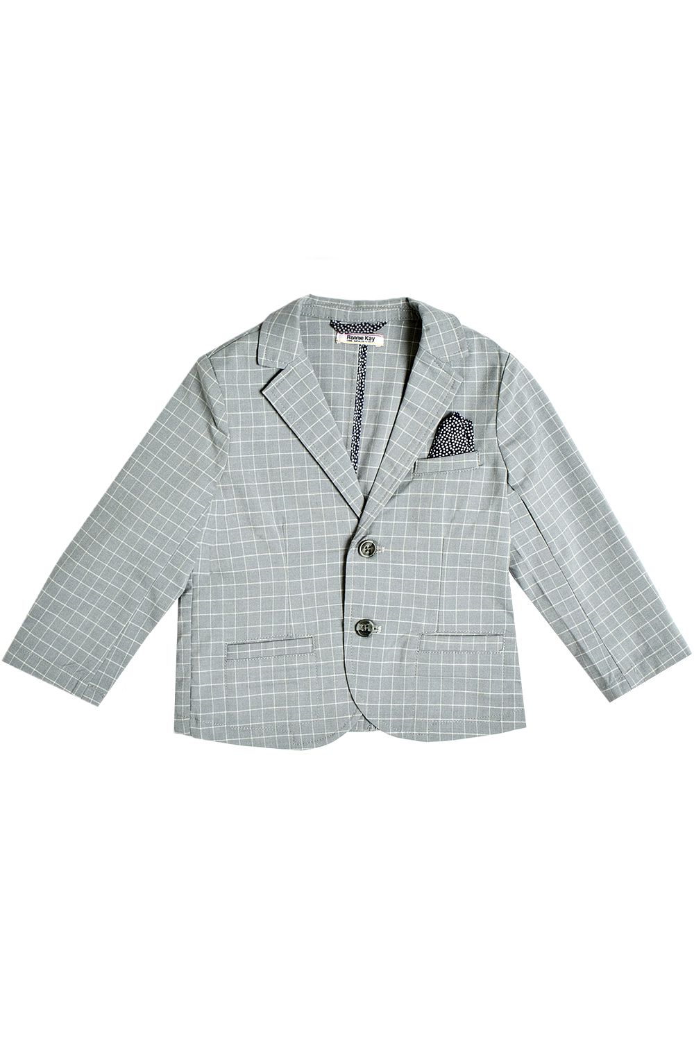 Пиджак Ronnie Kay, размер 86, цвет серый