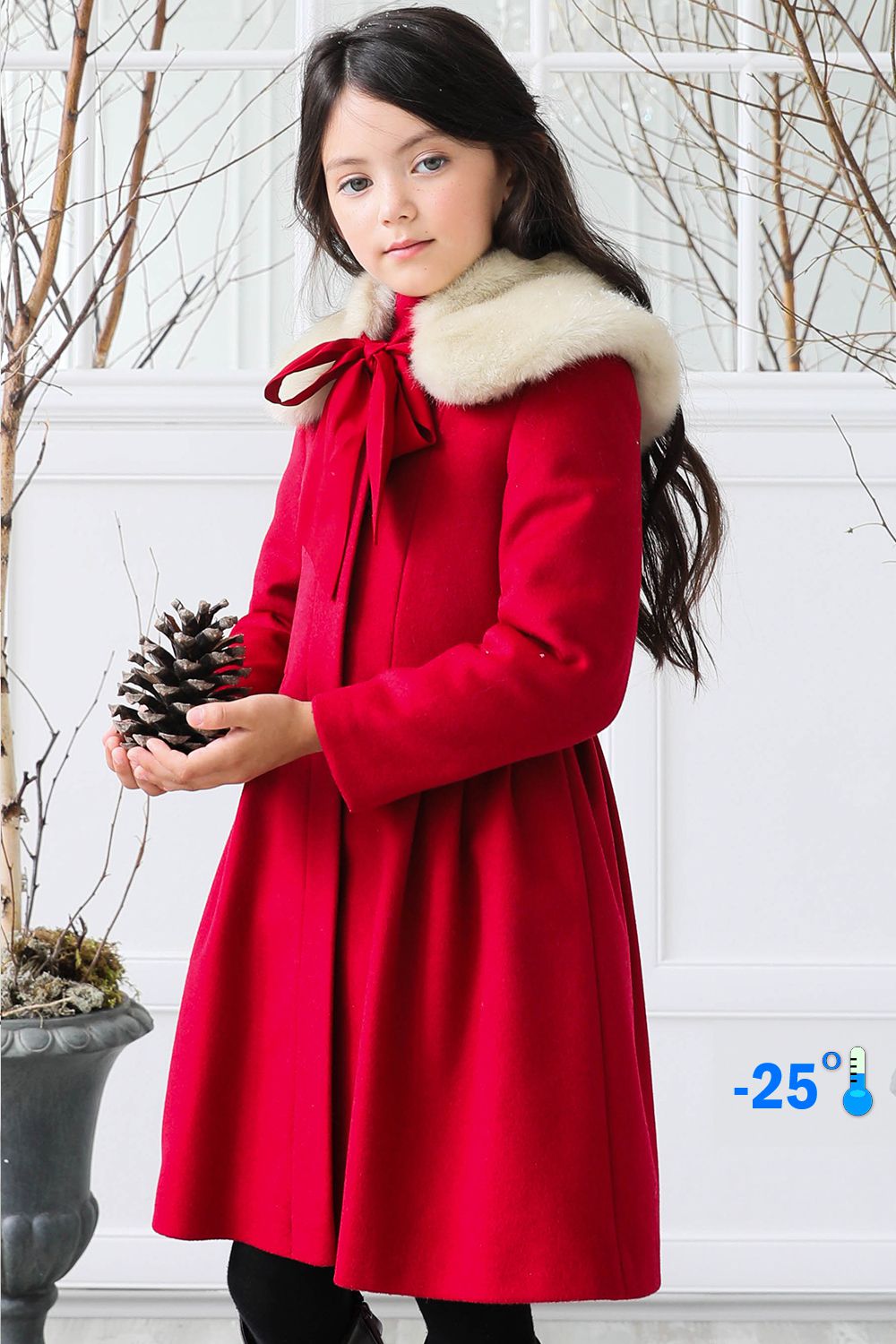 Пальто Mamma Mila, размер 128, цвет красный WG1601-1 - фото 1