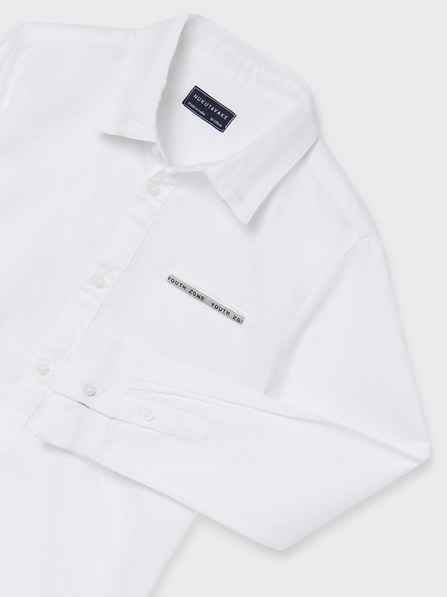 Рубашка Mayoral, размер 172, цвет белый 6.117/40 - фото 6
