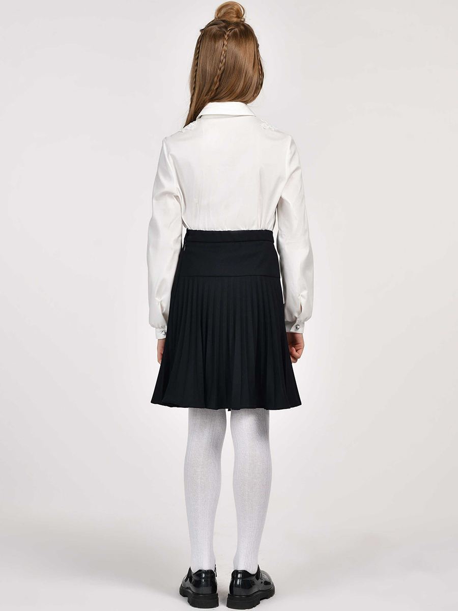 Блуза Смена, размер 134 (64), цвет белый 11521 - фото 4