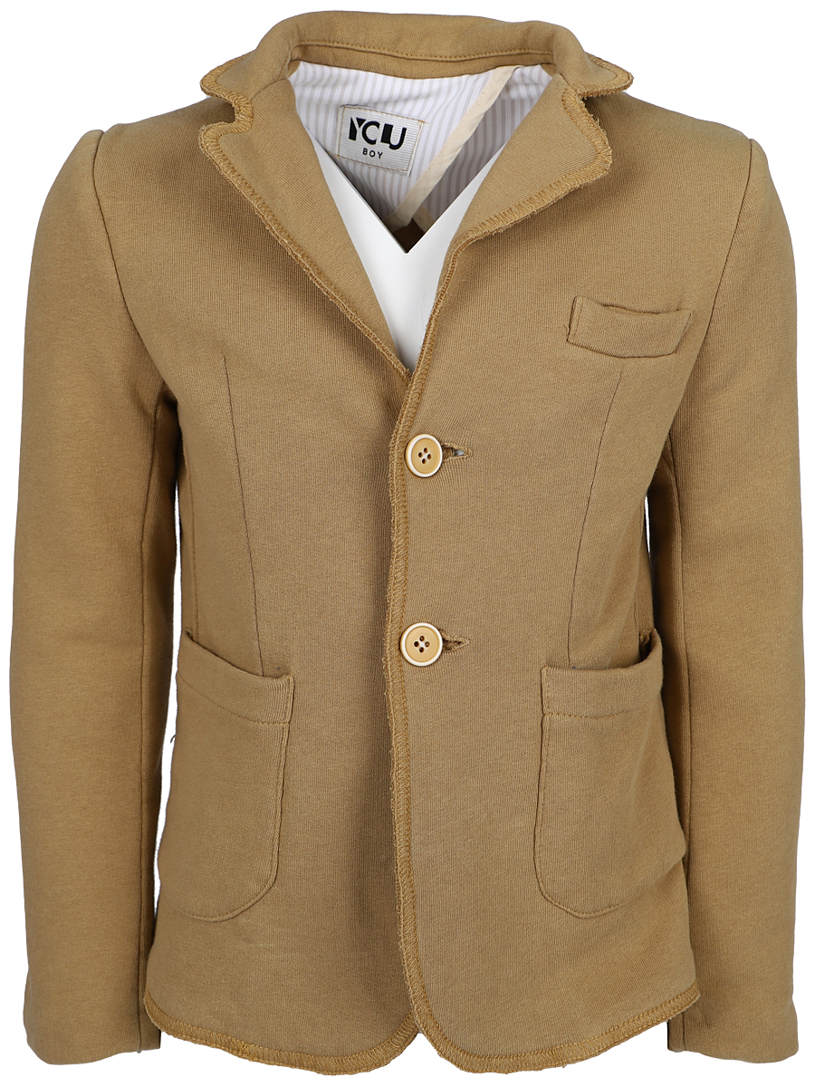 Пиджак Y-clu', размер 128, цвет коричневый BY7032 - фото 3