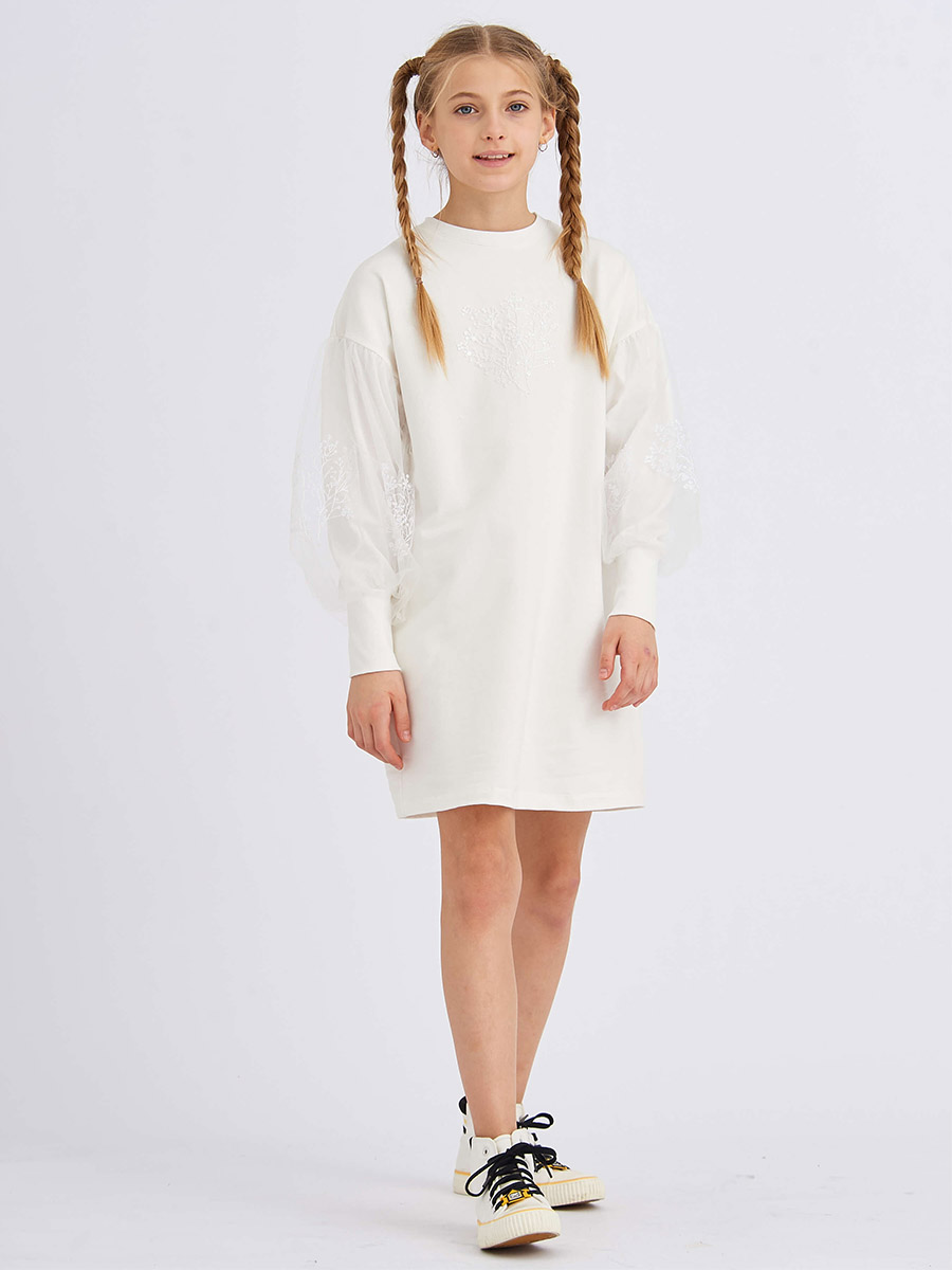 Платье Смена, размер 12, цвет белый 42127 - фото 3