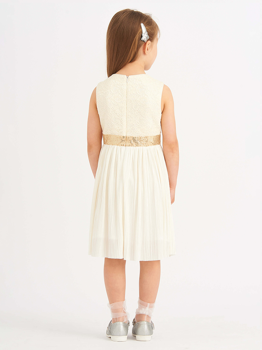 Платье Смена, размер 146 (72), цвет белый 21547 - фото 2