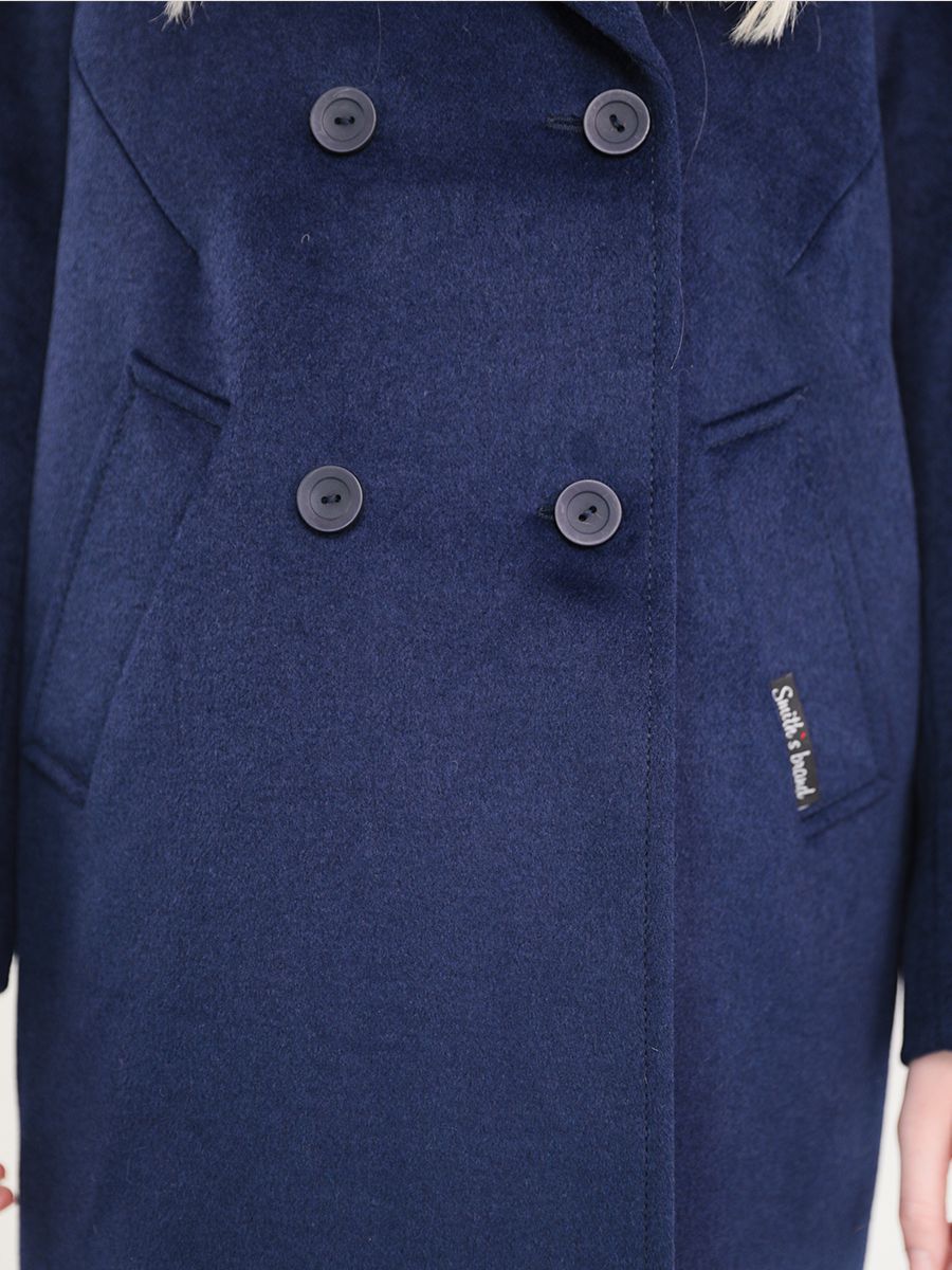 Пальто Mamma Mila, размер 140, цвет синий A5 - фото 4