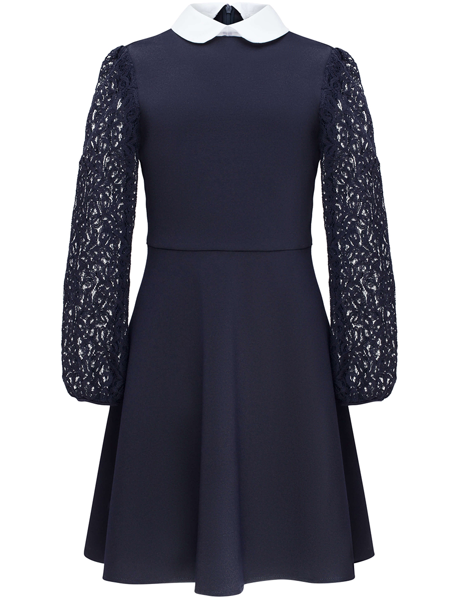 Платье Смена, размер 128 (64), цвет синий 11806 - фото 3