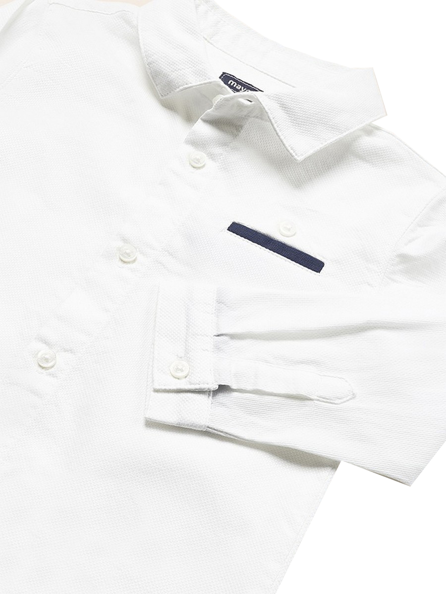 Рубашка Mayoral, размер 92, цвет белый 1.115/40 - фото 3